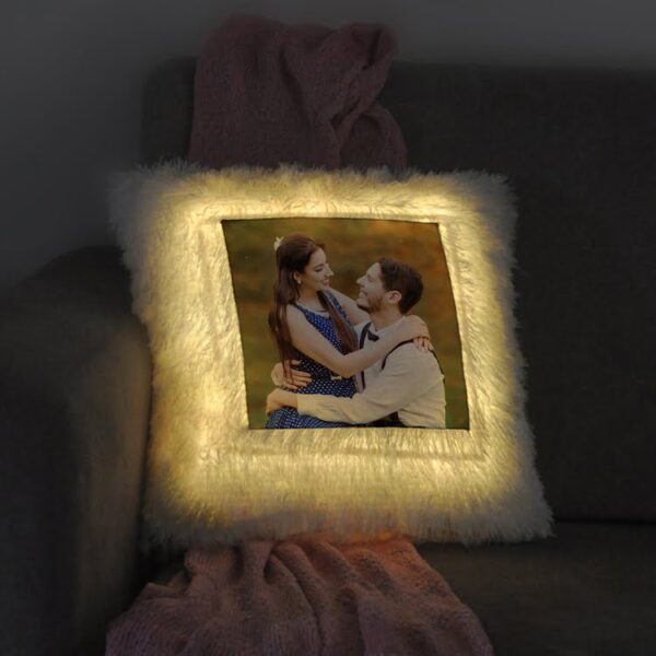 Fur-Lined Photo Cushion