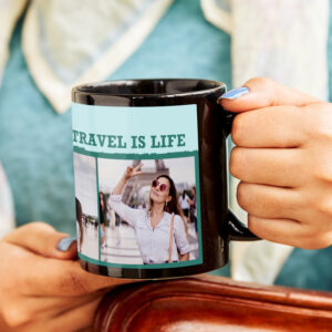 Personalized Black Coffee Mug